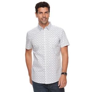 Marc Anthony Slim-Fit Stretch Woven Button-Down Shirt size Medium Luxury